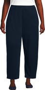 Lands' End Plus Size Sport Knit High Rise Barrel Ankle Pants