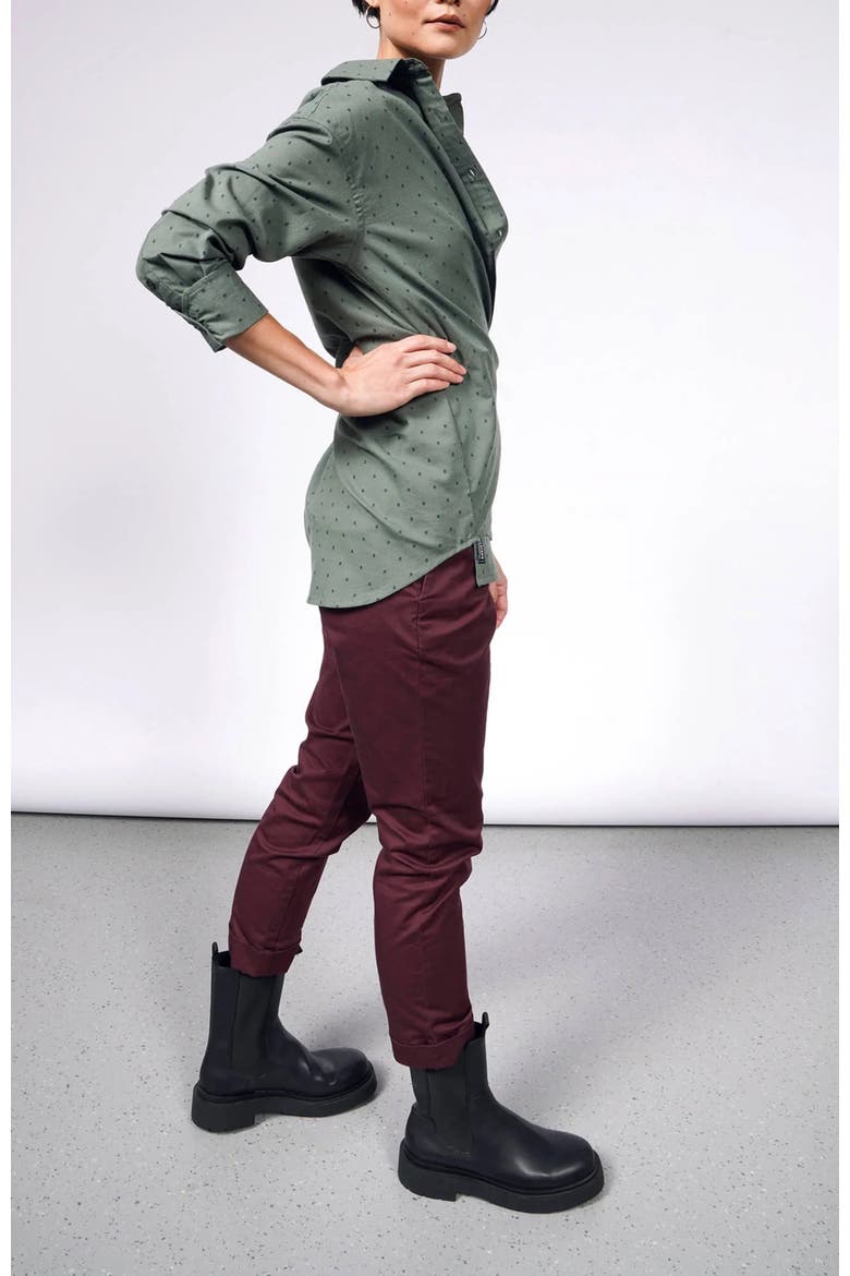 The Essential Long Sleeve Oversized Wrap Button Up, Alternate, color, IVY/NAVY