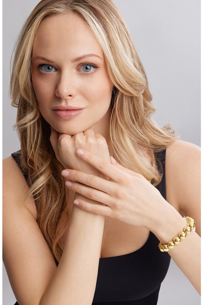 Caviar Beaded Bracelet, Alternate, color, YELLOW GOLD