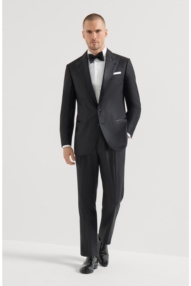 Tuxedo with peak lapel, Alternate, color, Black