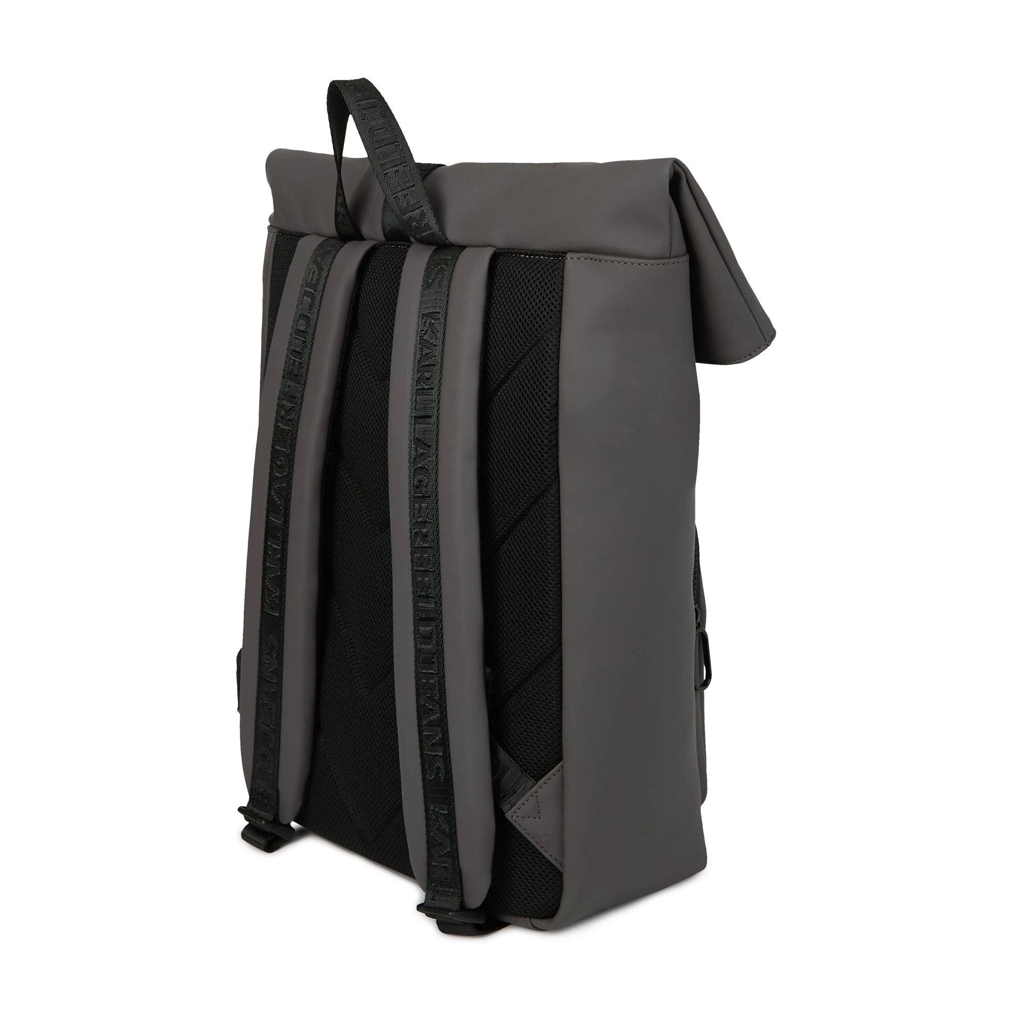 Men's Coated Faux-Leather Roll Top Backpack, Alternate, color, Magnet