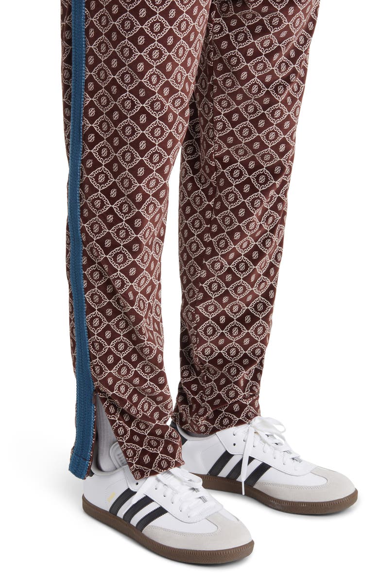 Drôle de Monsieur Monogram Print Velveteen Track Pants, Alternate, color,