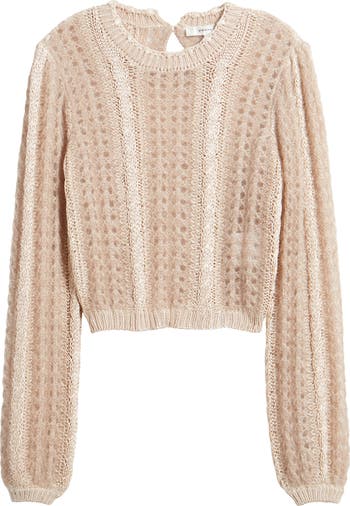FRAME Cable Mix Crewneck Sweater | Nordstrom