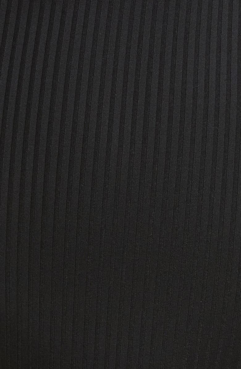 Vitamin A<sup>®</sup> Cosmo Cutout One-Shoulder Rib One-Piece Swimsuit, Alternate, color, Black Ecorib