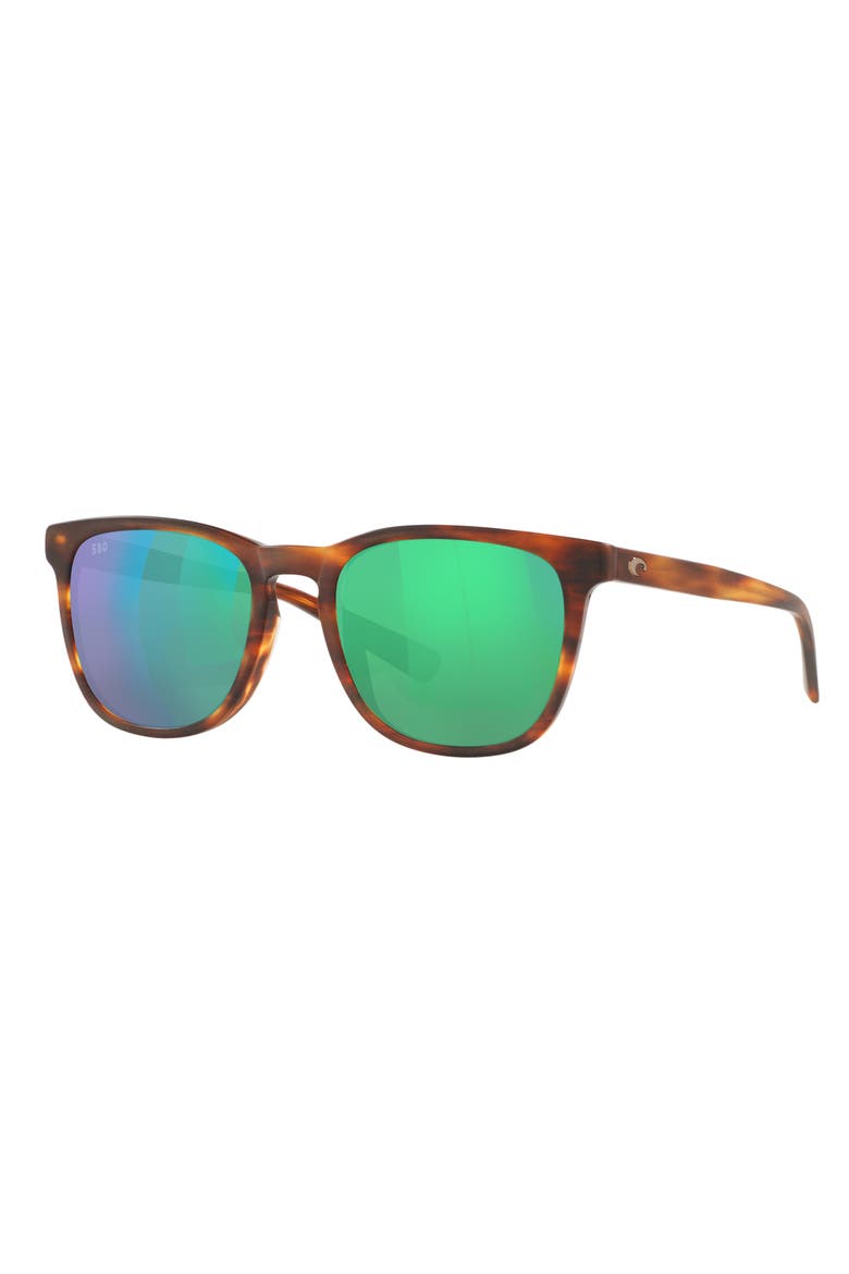 Sullivan 53mm Mirrored Polarized Square Sunglasses, Alternate, color, RETRO TORTOISE
