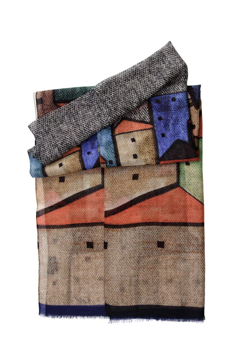Villaggio - Wool Scarf, Alternate, color, Tan