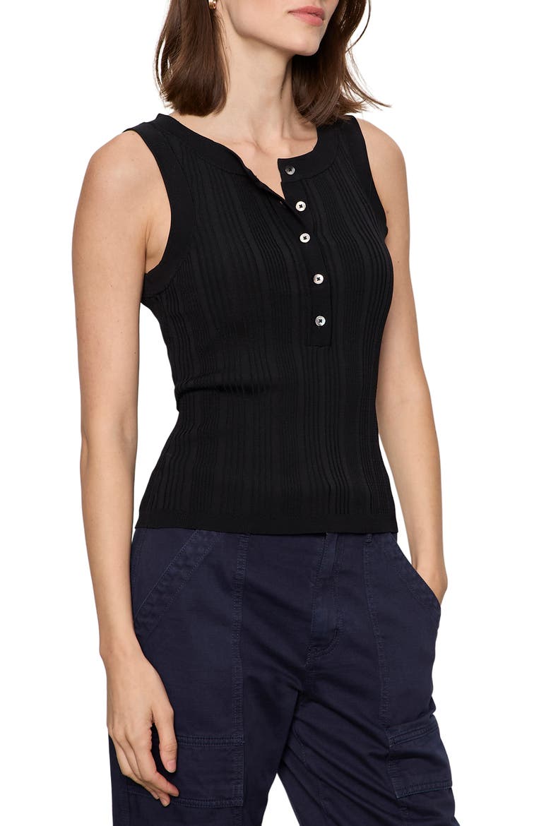 Back To Bare Rib Sweater Vest, Alternate, color, BLACK