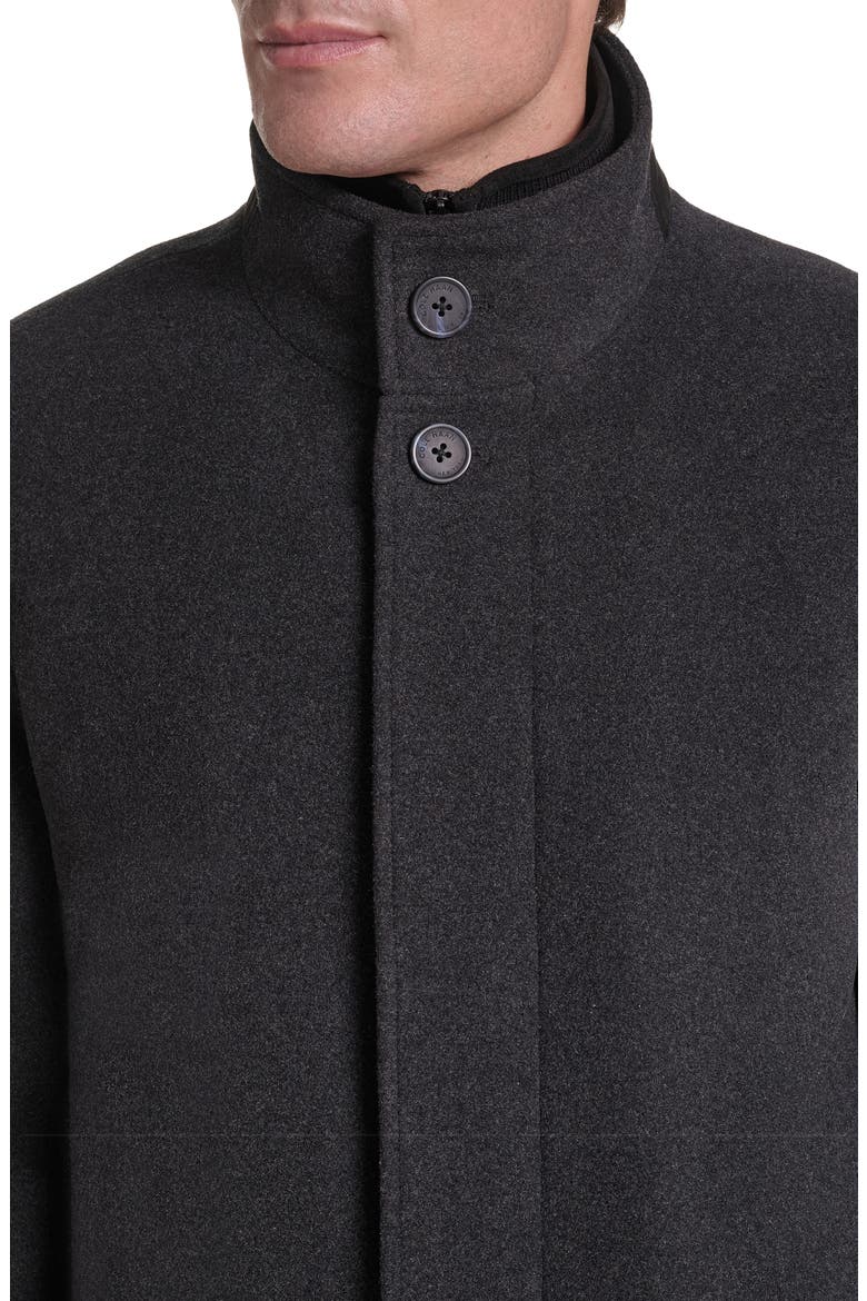 Shirt Collar Wool Blend Top Coat, Alternate, color, CHARCOAL
