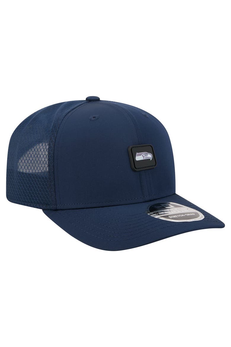 Men's New Era College Navy Seattle Seahawks Micro Badge 9SEVENTY Adjustable Hat, Alternate, color, College Navy