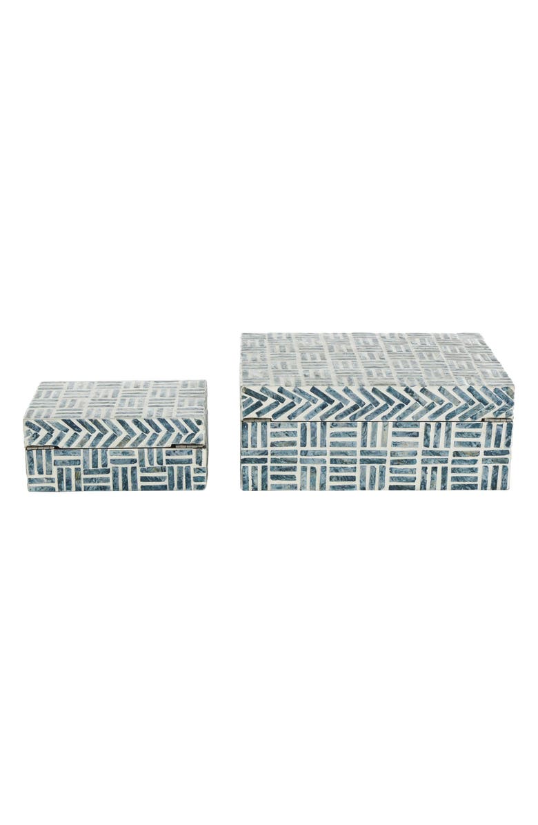 UMA Contemporary Set of 2 Decorative Mother of Pearl Boxes, Alternate, color, 