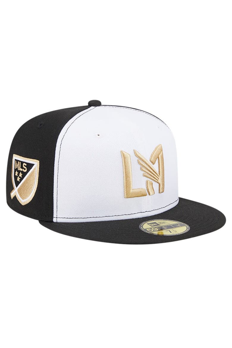 Men's New Era White/Black LAFC 2024 Kick Off Collection 59FIFTY Fitted Hat, Main, color, White