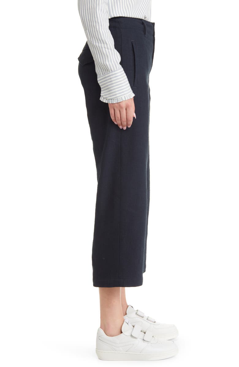 rag & bone Dylan High Waist Crop Wide Leg Tweed Pants, Alternate, color, Sal