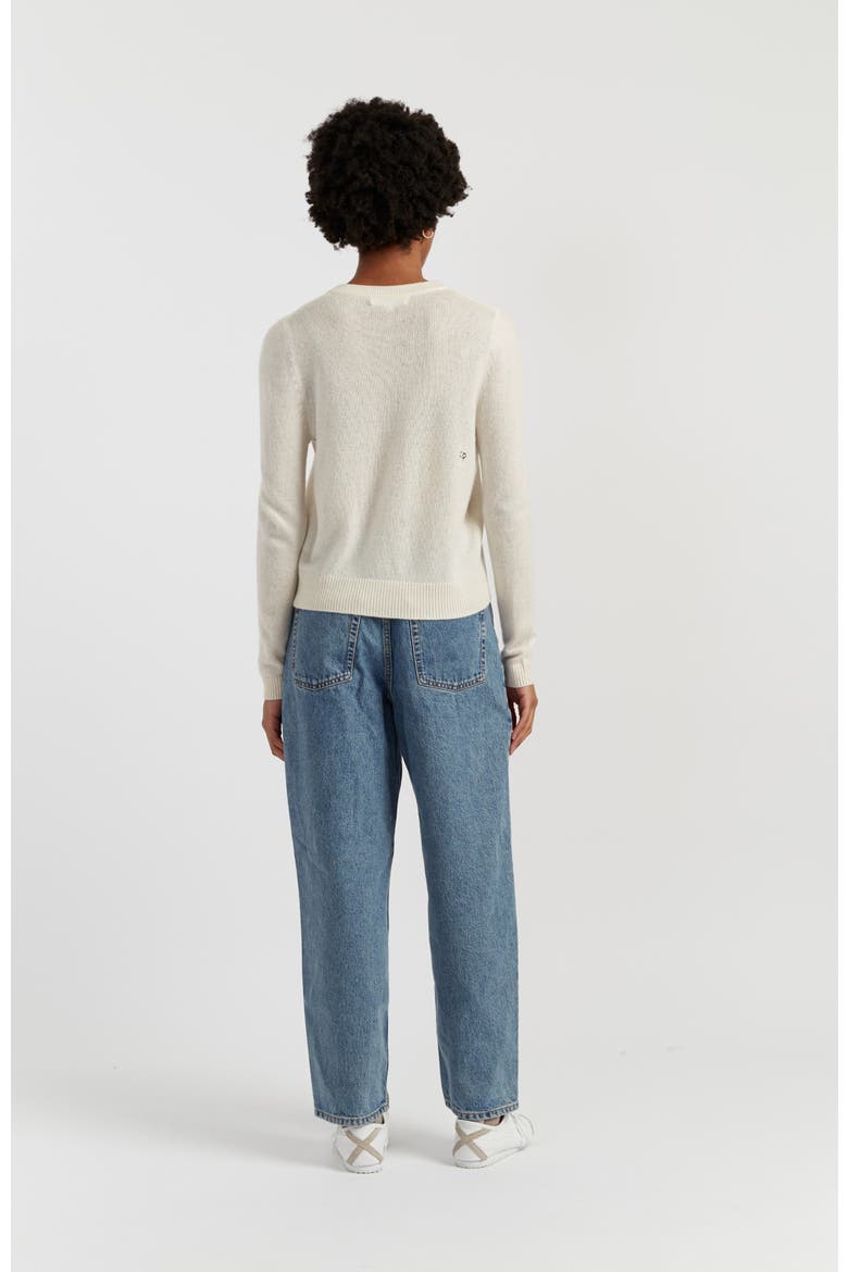 Cloud Cashmere Cropped Sweater, Alternate, color, Cream