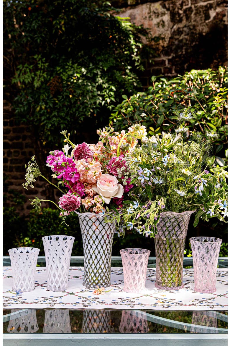 Trellis Large Glass Tumbler, Alternate, color, BLUSH
