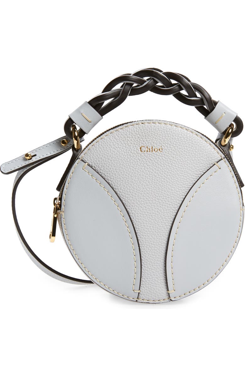 Chloé Mini Daria Braided Top Handle Leather Bag, Main, color,
