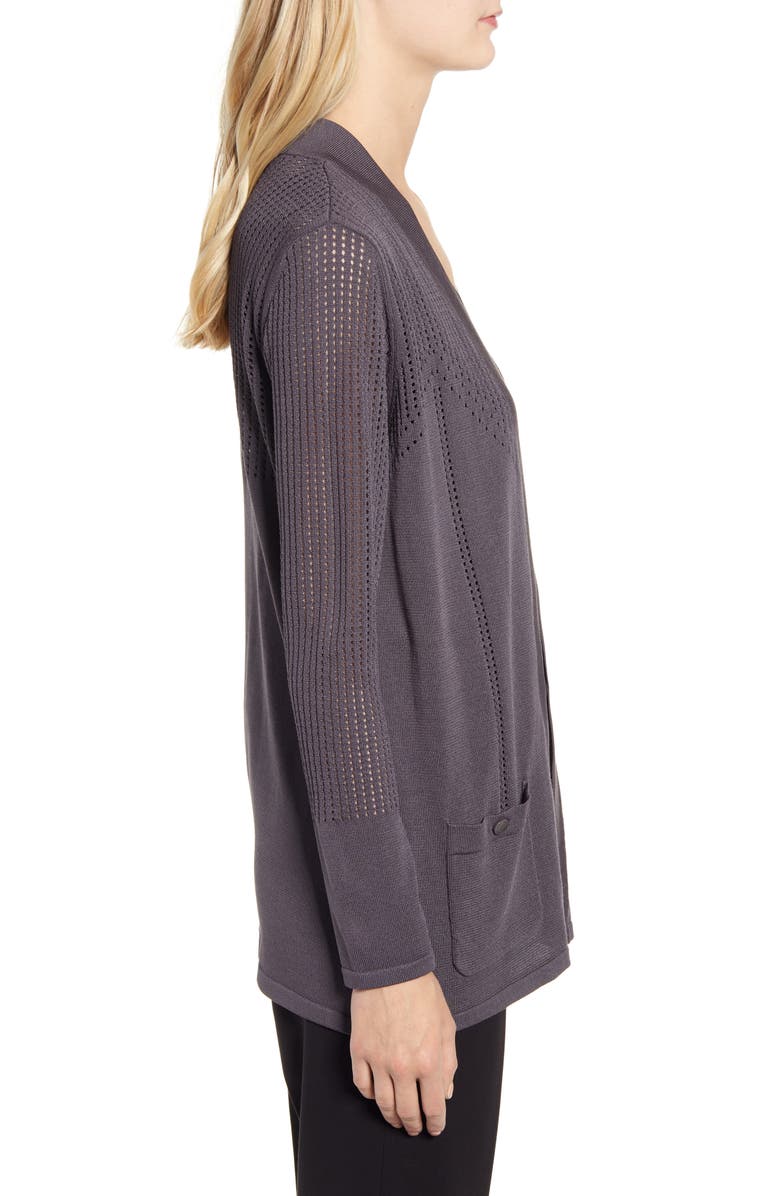 Anne Klein Malibu Pointelle Cardigan, Alternate, color, 