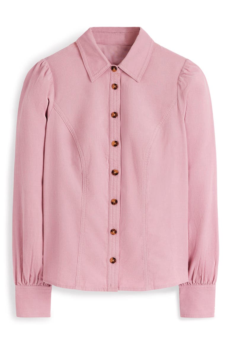 Sky Corduroy Puff Shoulder Shirt, Alternate, color, VIOLET ICE
