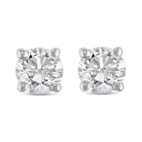 Bliss Diamond 1/2ct Round Diamond Studs Earrings In White Gold