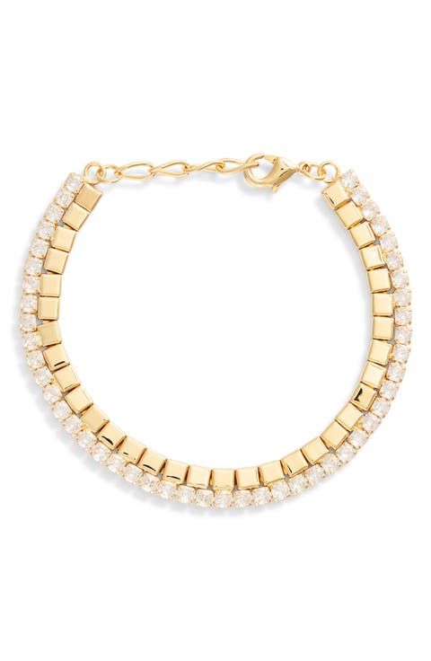 Cubic Zirconia Tile Bracelet