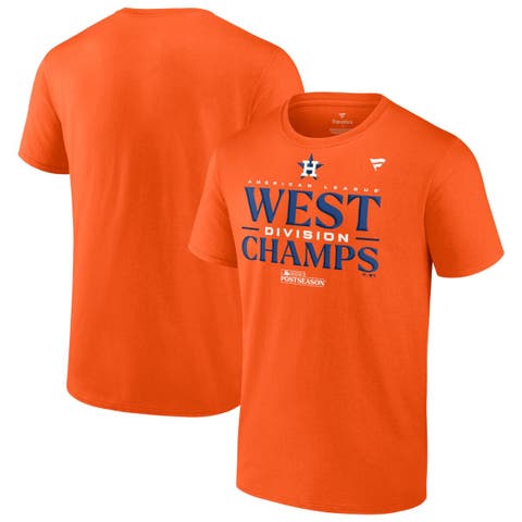 Men's Fanatics Branded  Orange Houston Astros 2023 AL West Division Champions Big & Tall Locker Room T-Shirt
