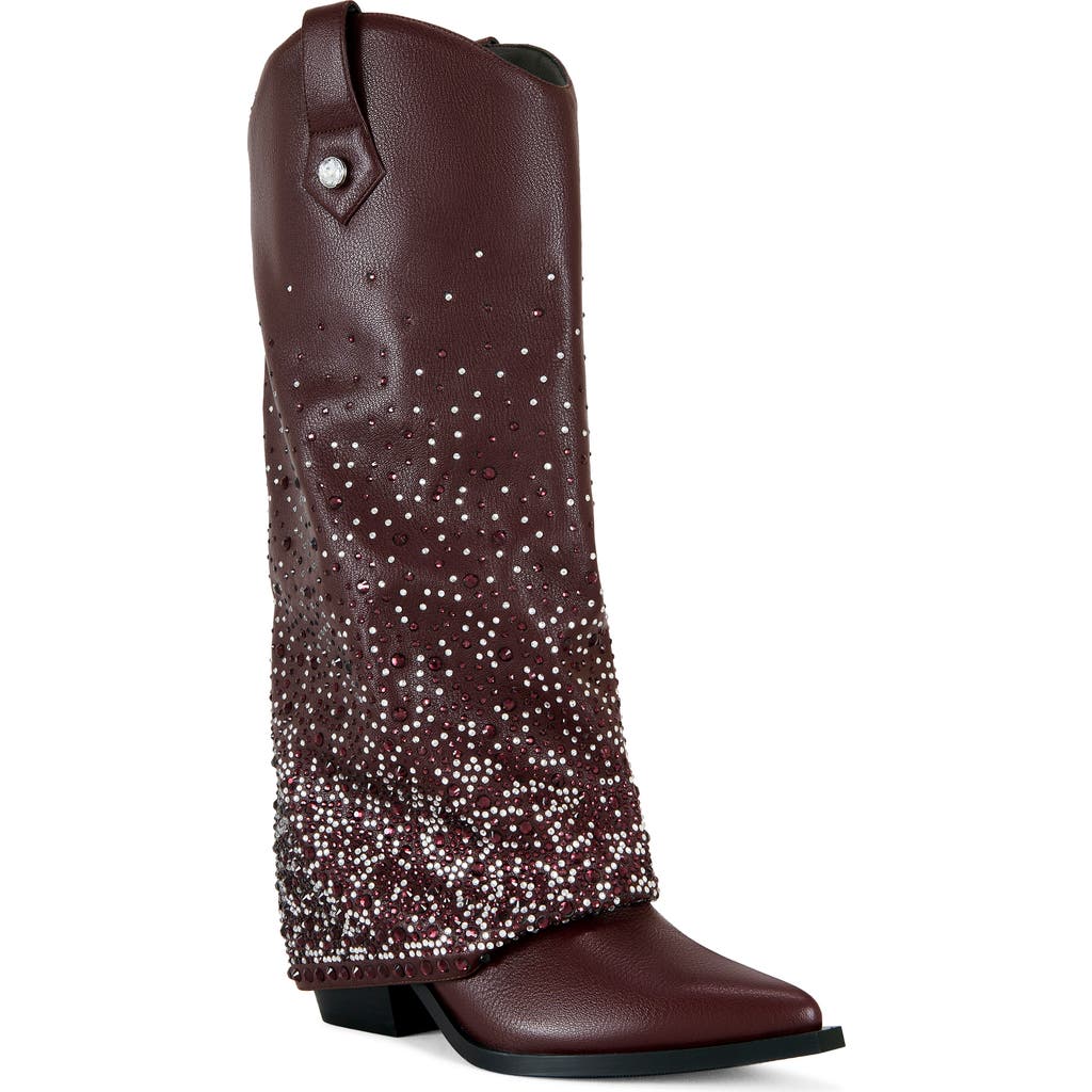 Azalea Wang Beth Stud Western Boot In Brown