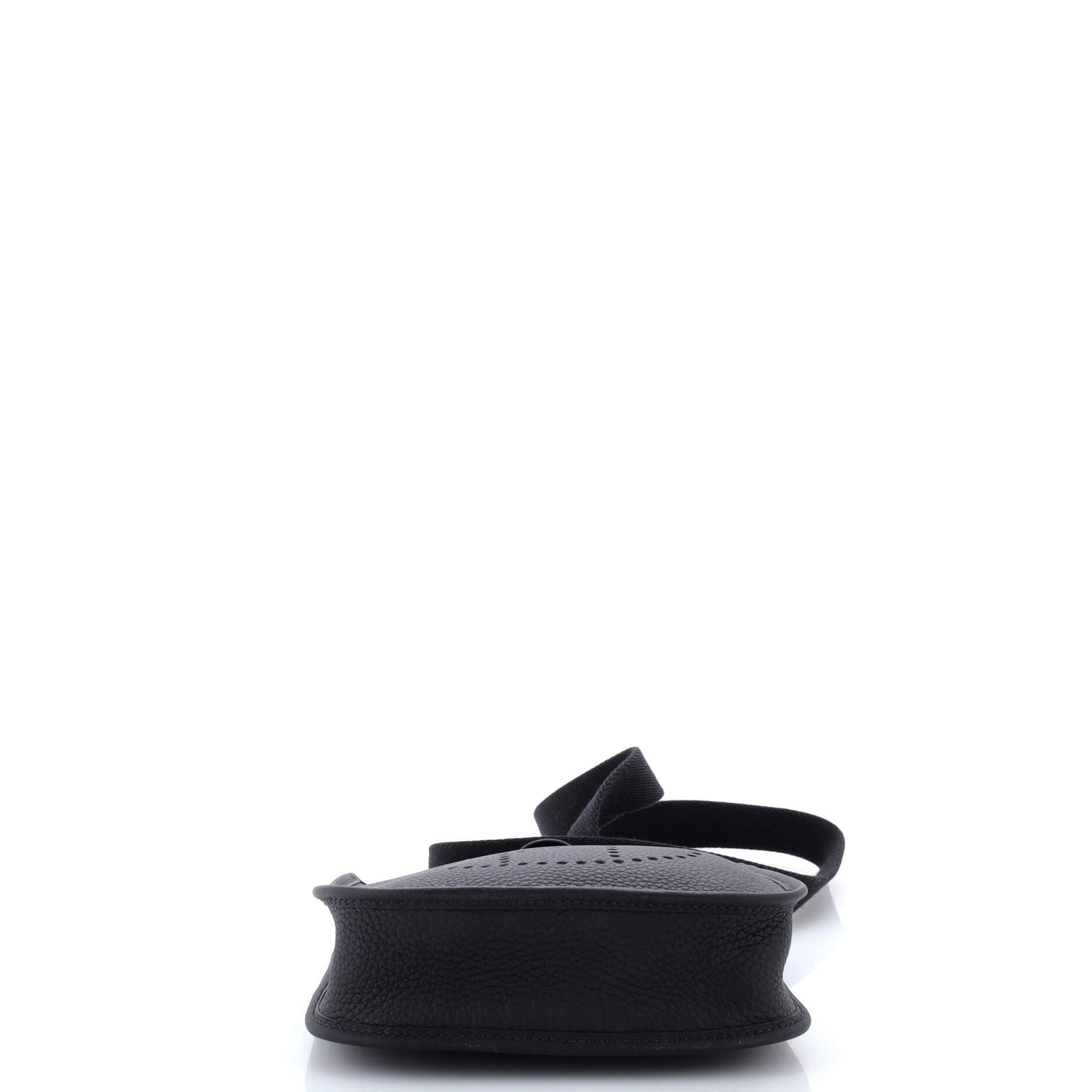 Pre-Owned Hermes Evelyne Bag Gen III Clemence TPM, Alternate, color, Noir