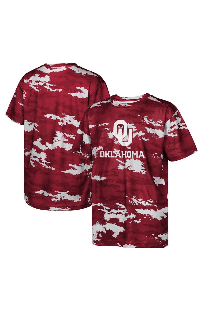 Outerstuff Youth Crimson Oklahoma Sooners Scrimmage Sublimated T-Shirt, Main, color, Crimson