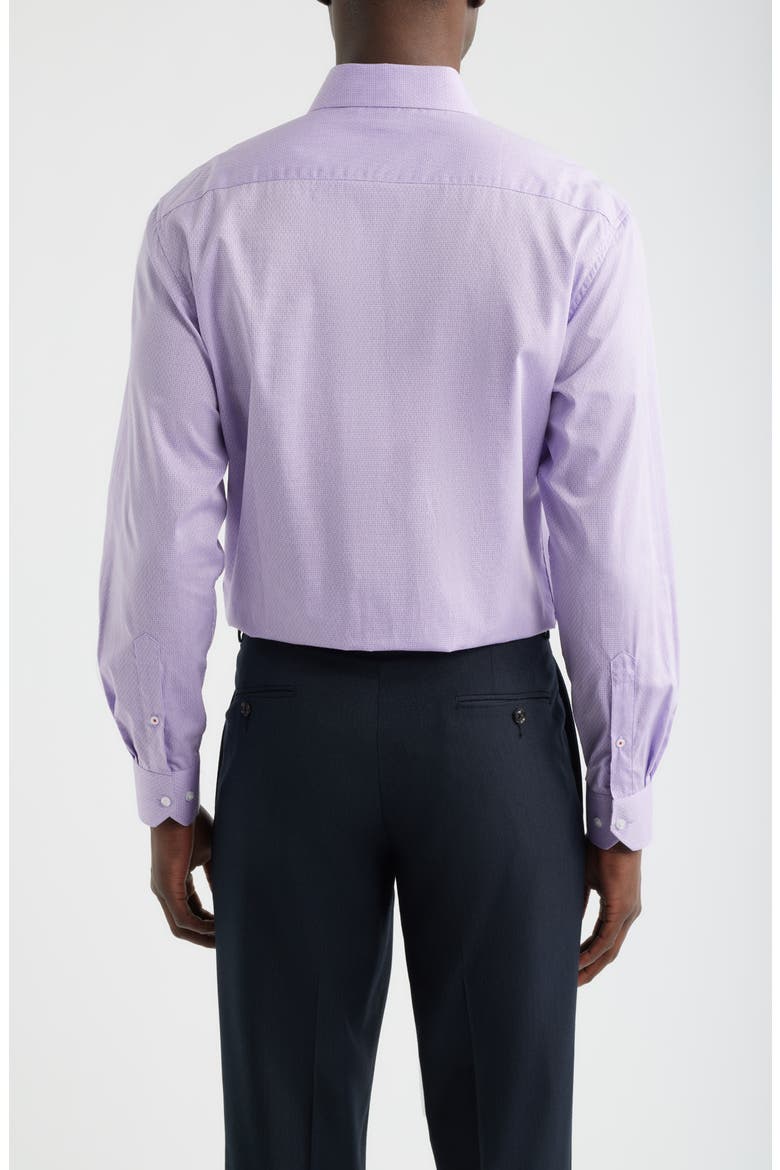 Modern Fit Light Purple Micropattern Cotton Dobby Dress Shirt, Alternate, color, PURPLE