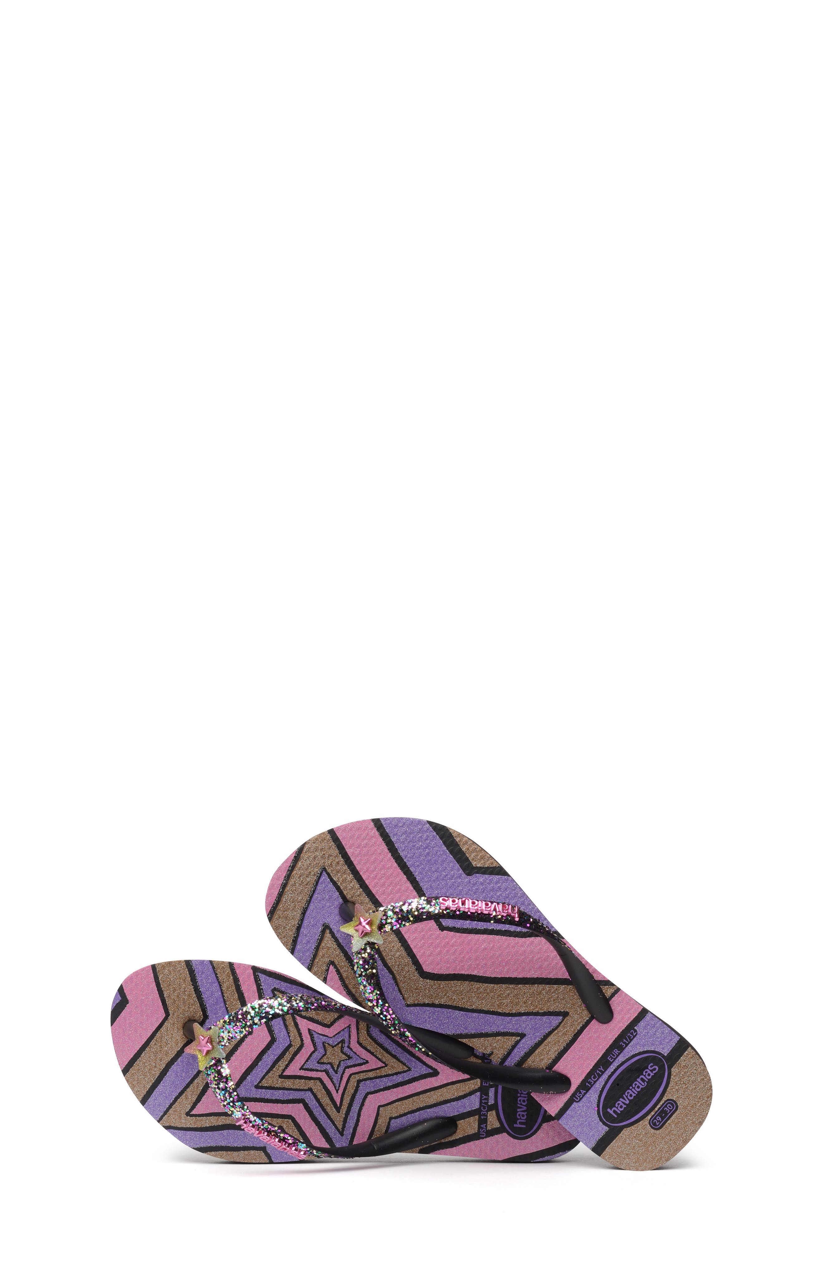 Havaianas Kids' Slim Glitter Sandal, Alternate, color, 