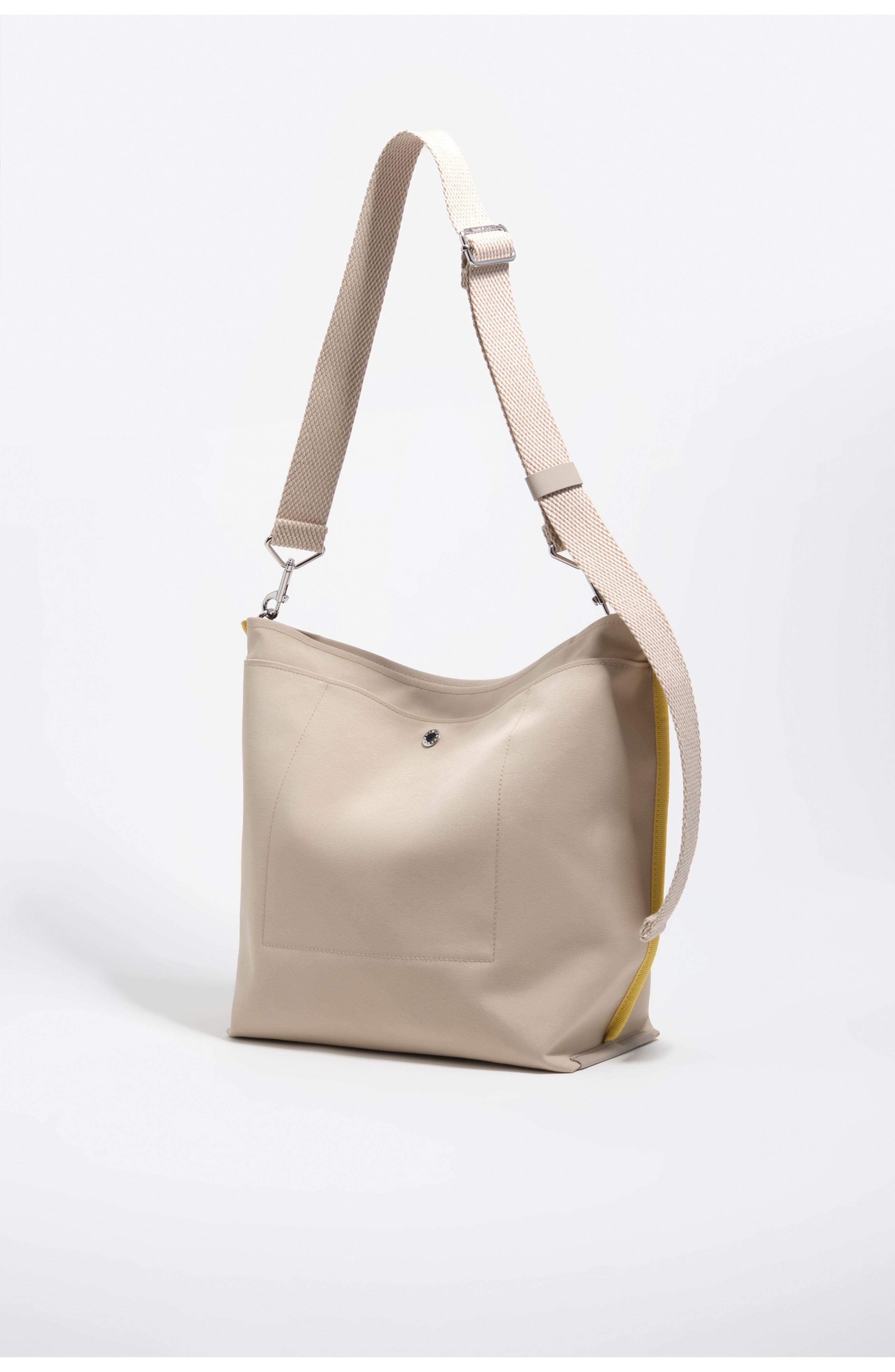 Medium Gabardine Carlino bag, Alternate, color, SAND