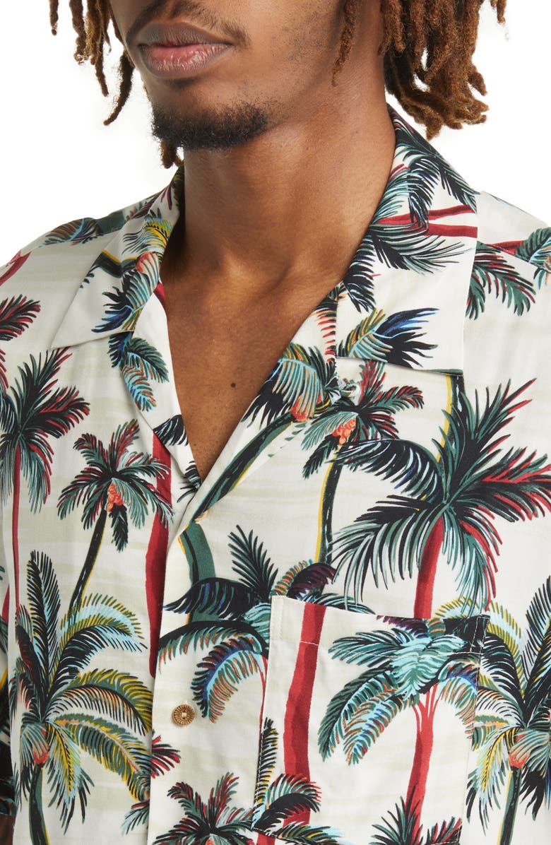 Scotch & Soda Trim Fit Short Sleeve Button-Up Camp Shirt, Alternate, color,