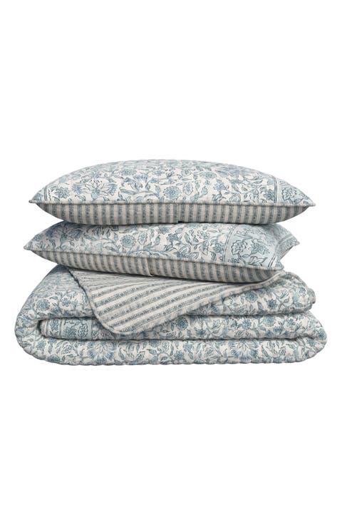 Floral Printed Quilt Set