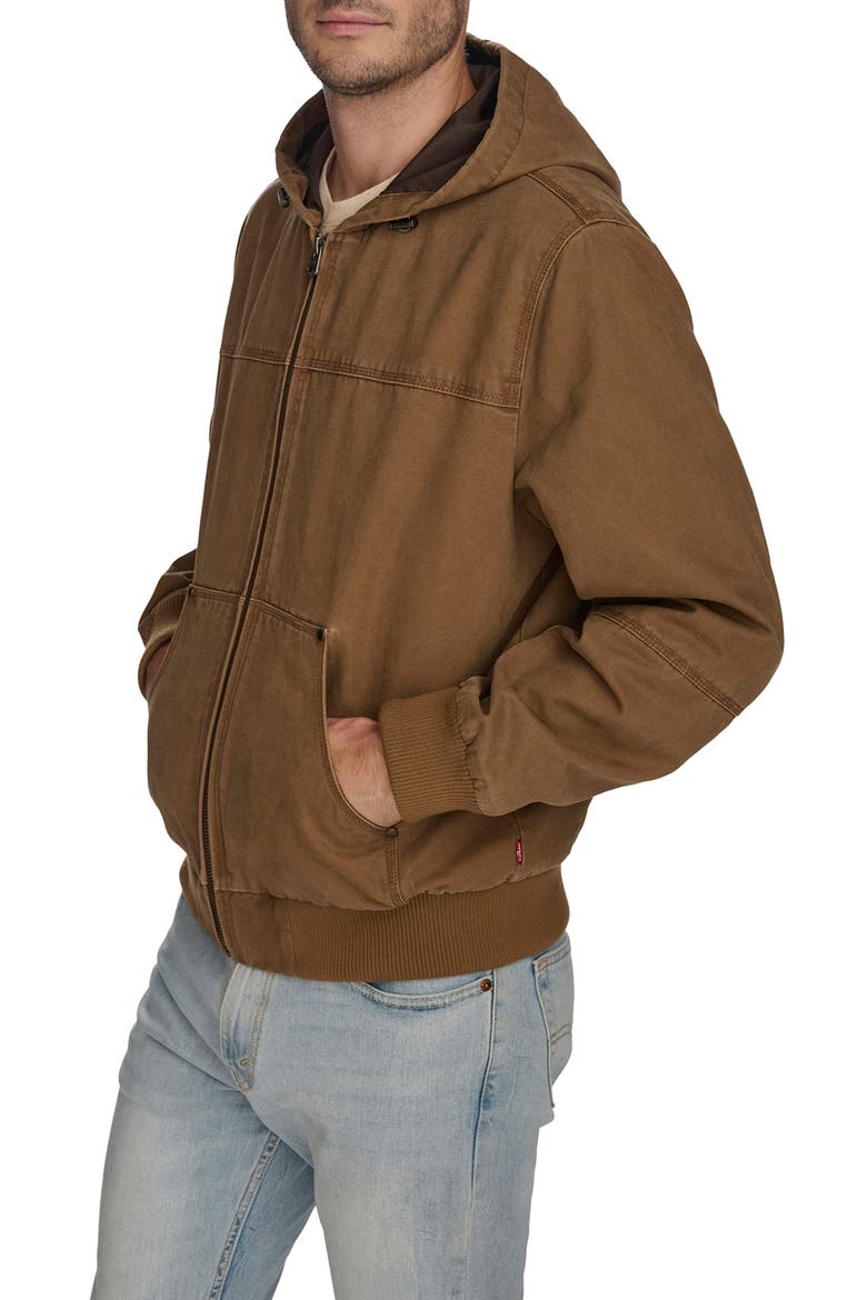 Lightweight Workwear Hooded Jacket, Alternate, color, BROWN