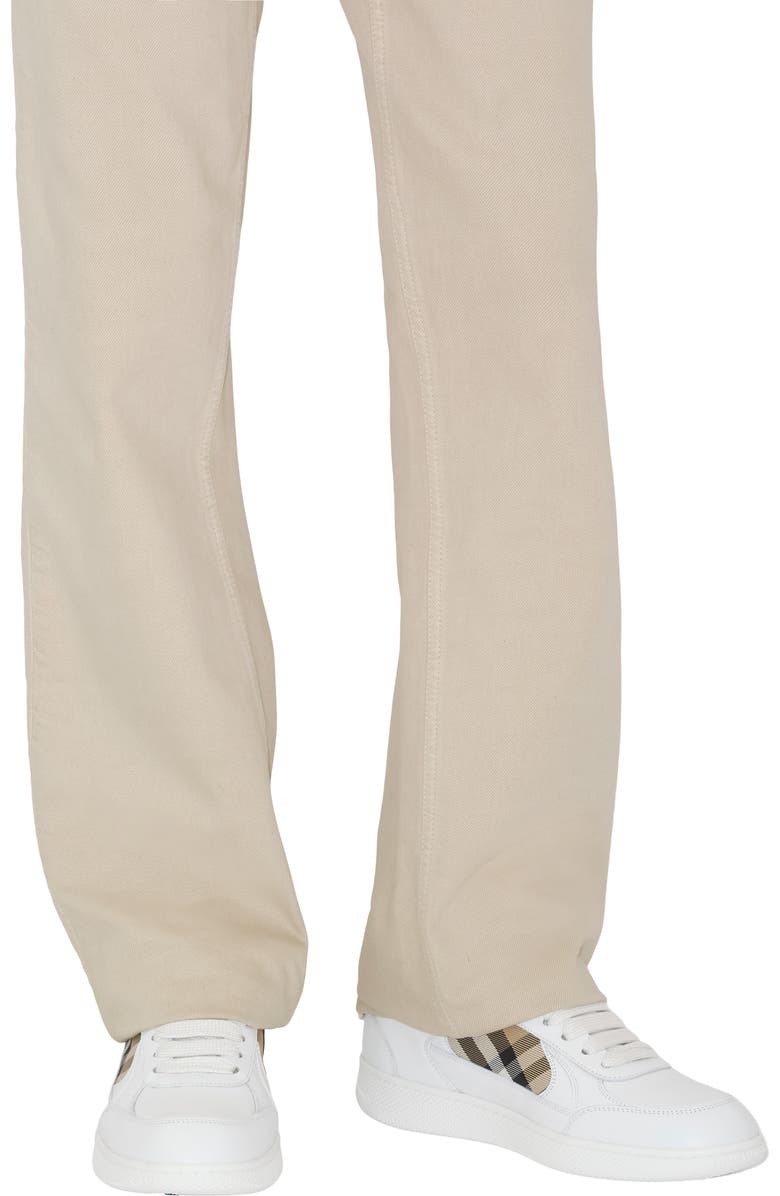 Burberry Leather and Check Terrace Sneakers, Alternate, color, White/Sand