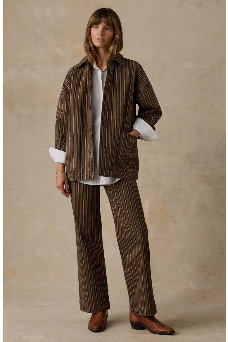 Tide Stretch Organic Cotton Twill Chore Jacket, Alternate, color, MAPLE COVE STRIPE