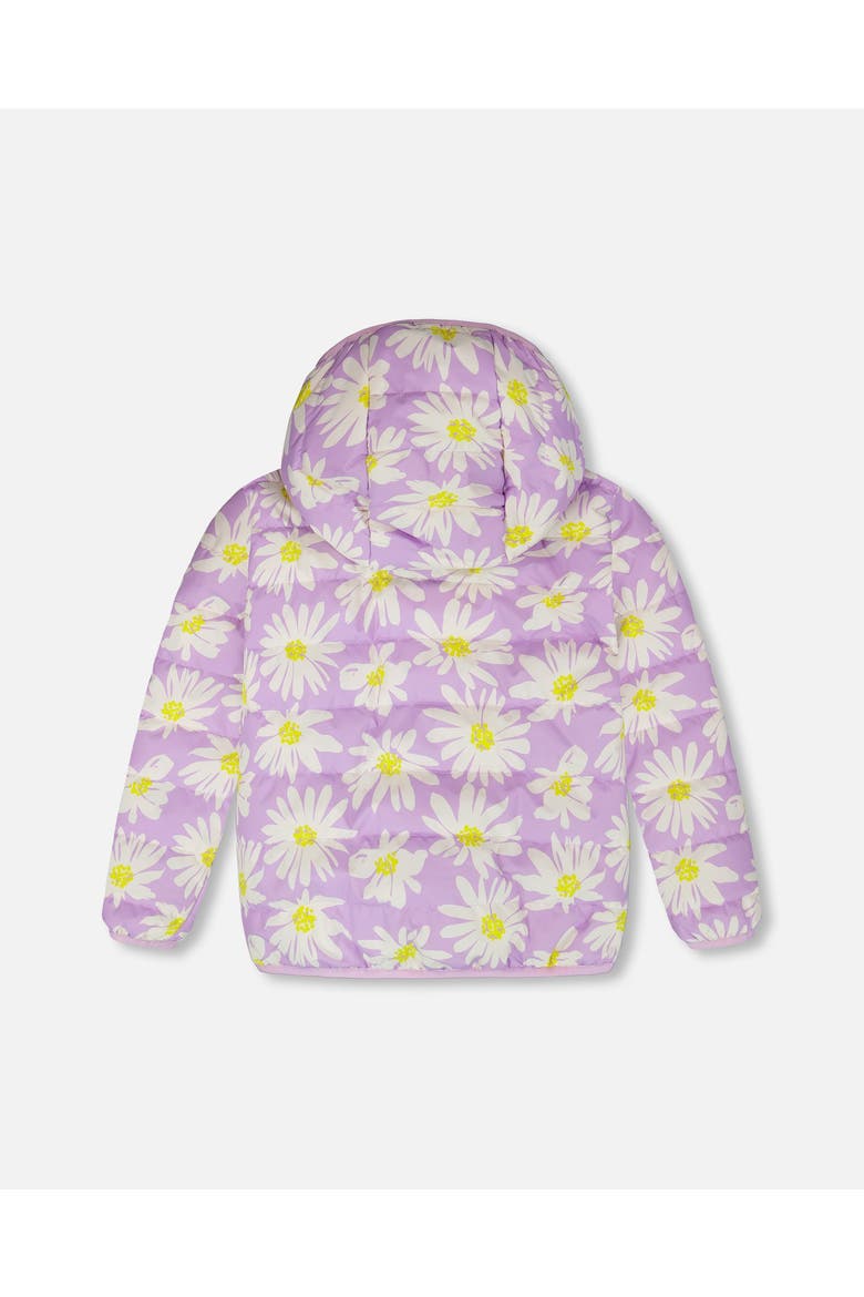 Quilted Mid-Season Daisy Jacket, Alternate, color, Purple Printed Daisies