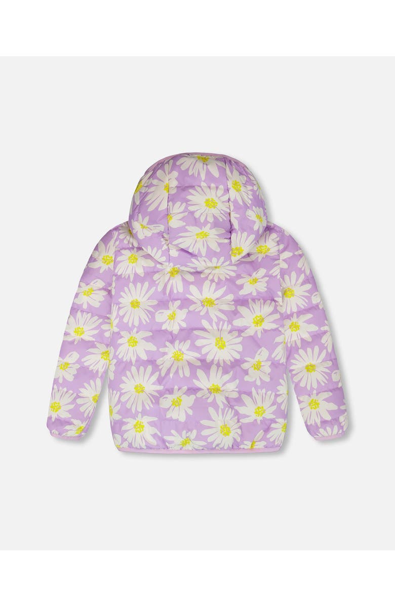 Deux par Deux Quilted Mid-Season Daisy Jacket, Alternate, color, Purple Printed Daisies