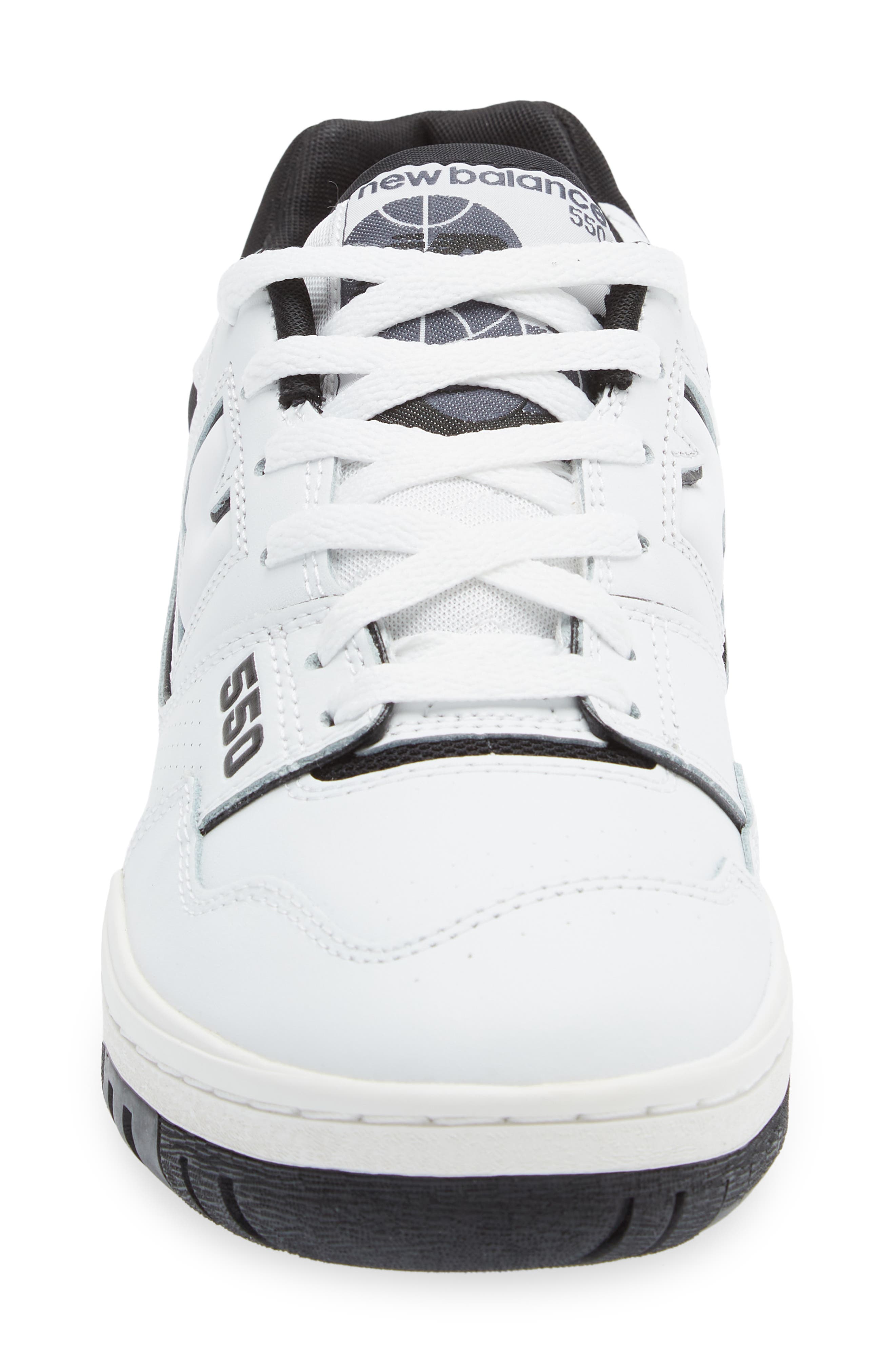 New Balance 550 Basketball Sneaker, Alternate, color, White/ White/ Black