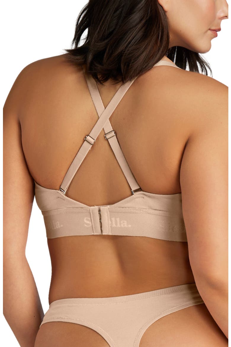 Organic Cotton Triangle Padded Bra, Alternate, color, Beach Beige