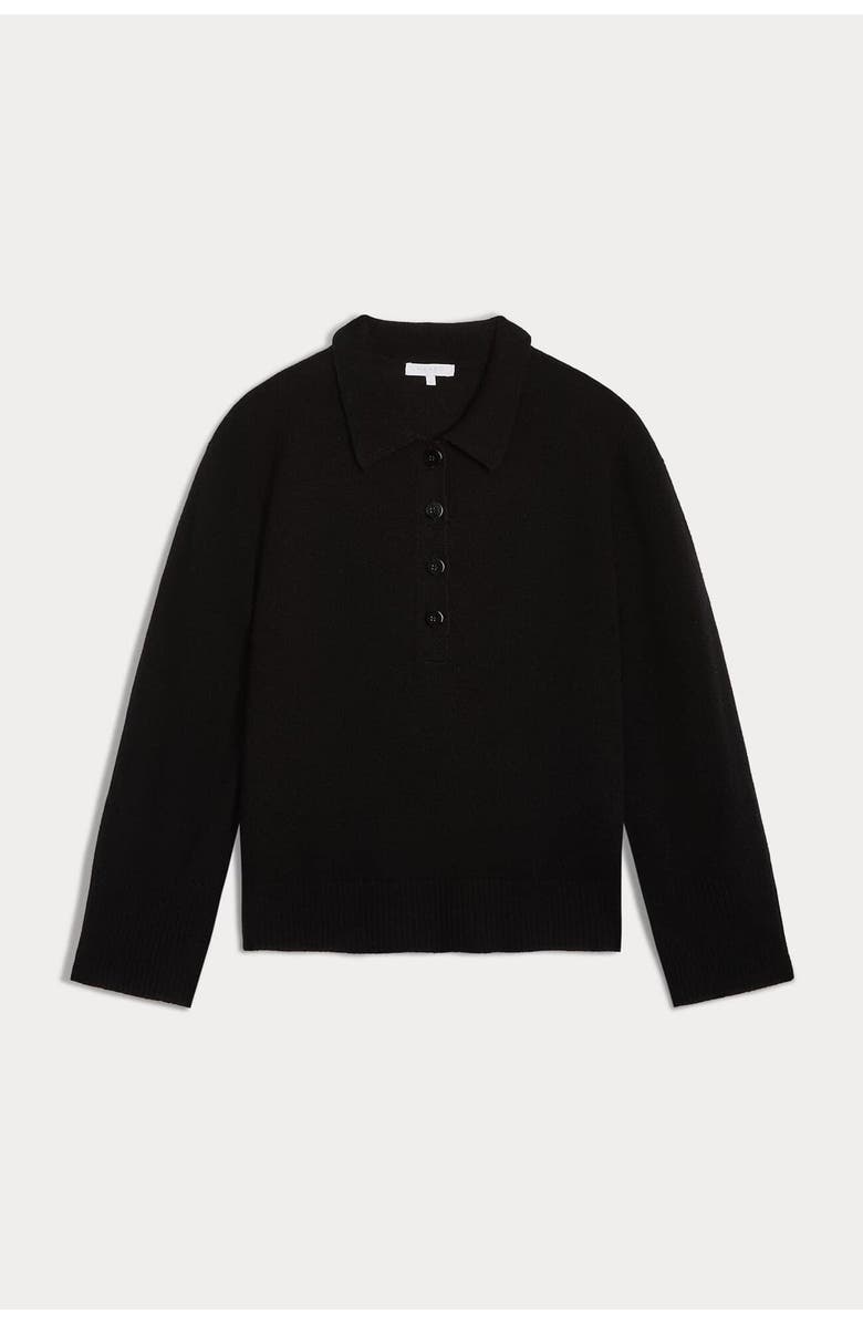 NAKED CASHMERE Jemma Cashmere Polo, Alternate, color, Black