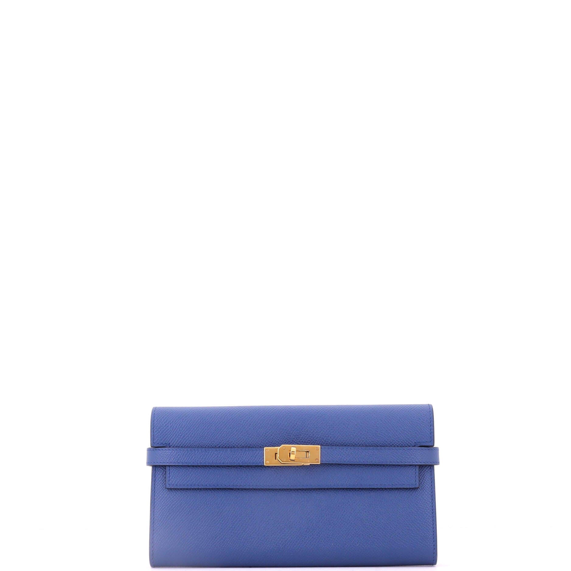 Kelly Wallet Epsom Long, Main, color, Blue