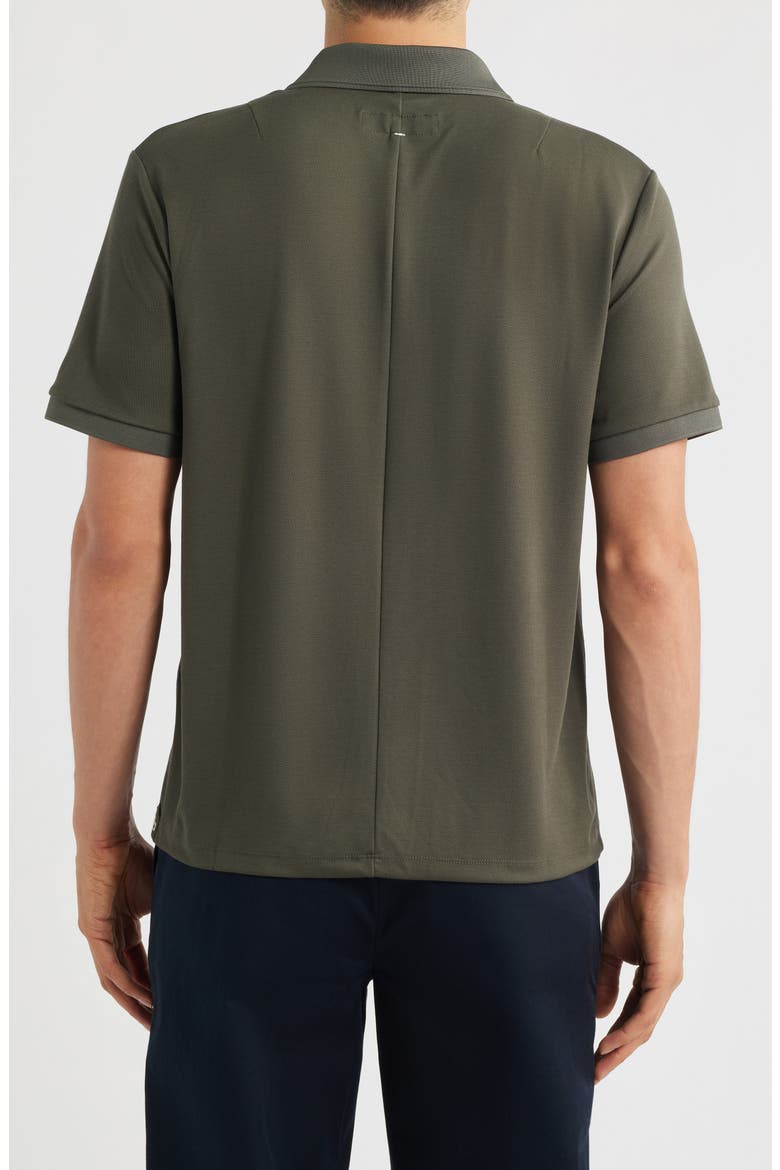 Slim Fit Tech Piqué Polo, Alternate, color, DARK SHADOW