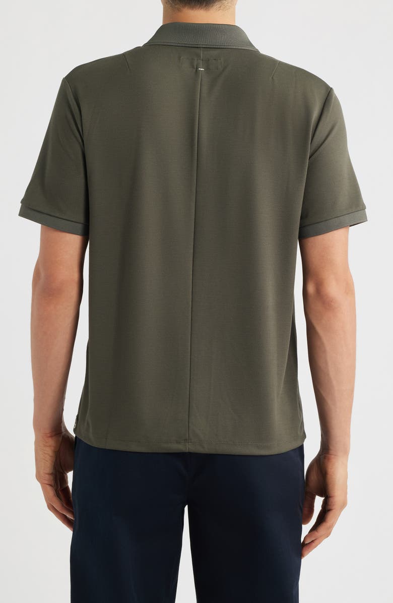 rag & bone Slim Fit Tech Piqué Polo, Alternate, color, Dark Shadow