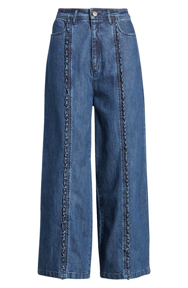 Cleobella Nigel Crop Wide Leg Jeans, Alternate, color, Medium Denim