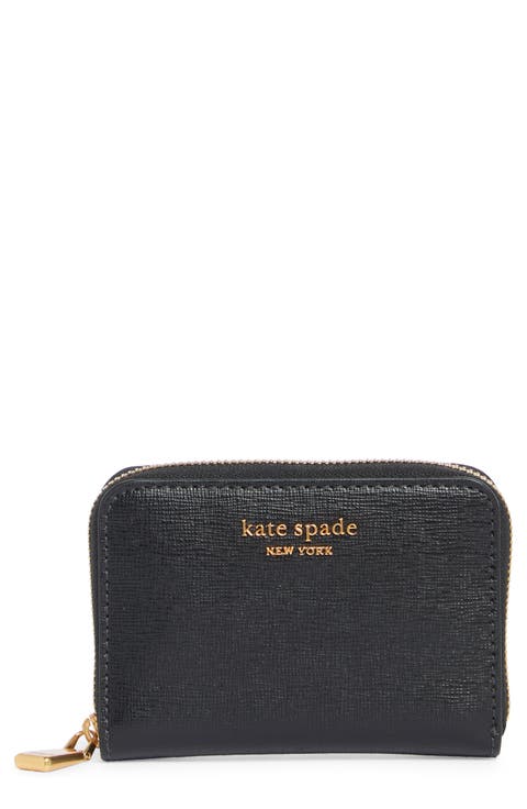Morgan Saffiano Leather Zip Card Case
