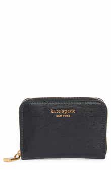 Morgan Saffiano Leather Zip Card Case