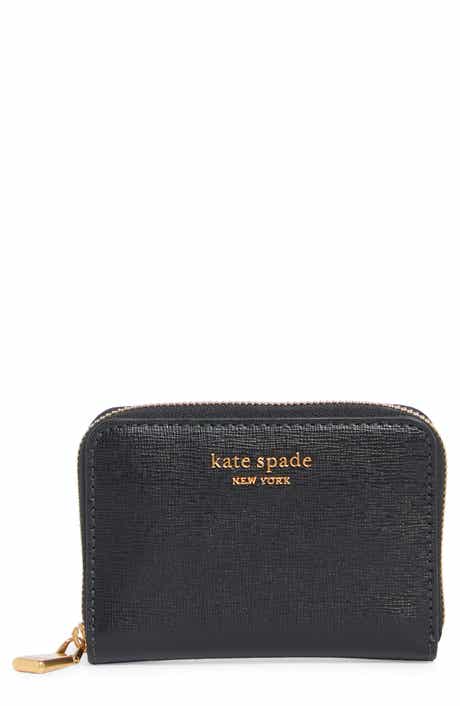 Morgan Saffiano Leather Zip Card Case