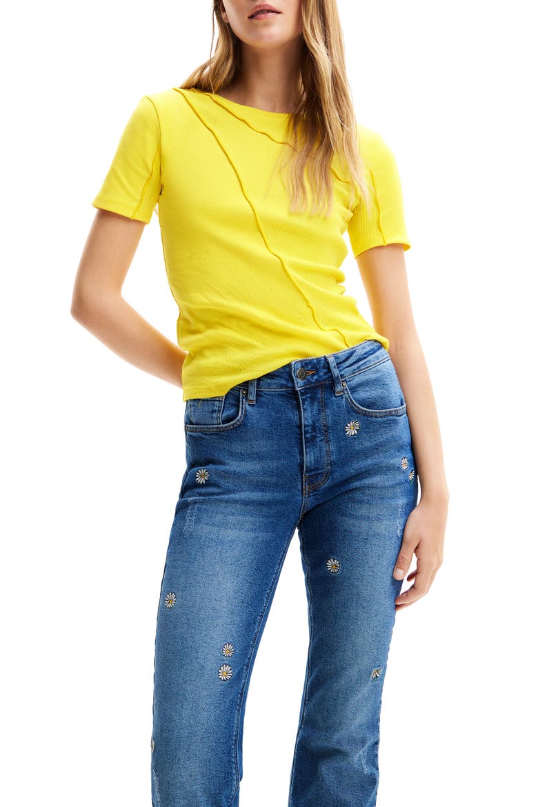 Daisy Flare Jeans, Alternate, color, BLUE