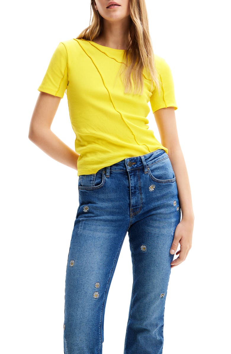 Desigual Daisy Flare Jeans, Alternate, color,