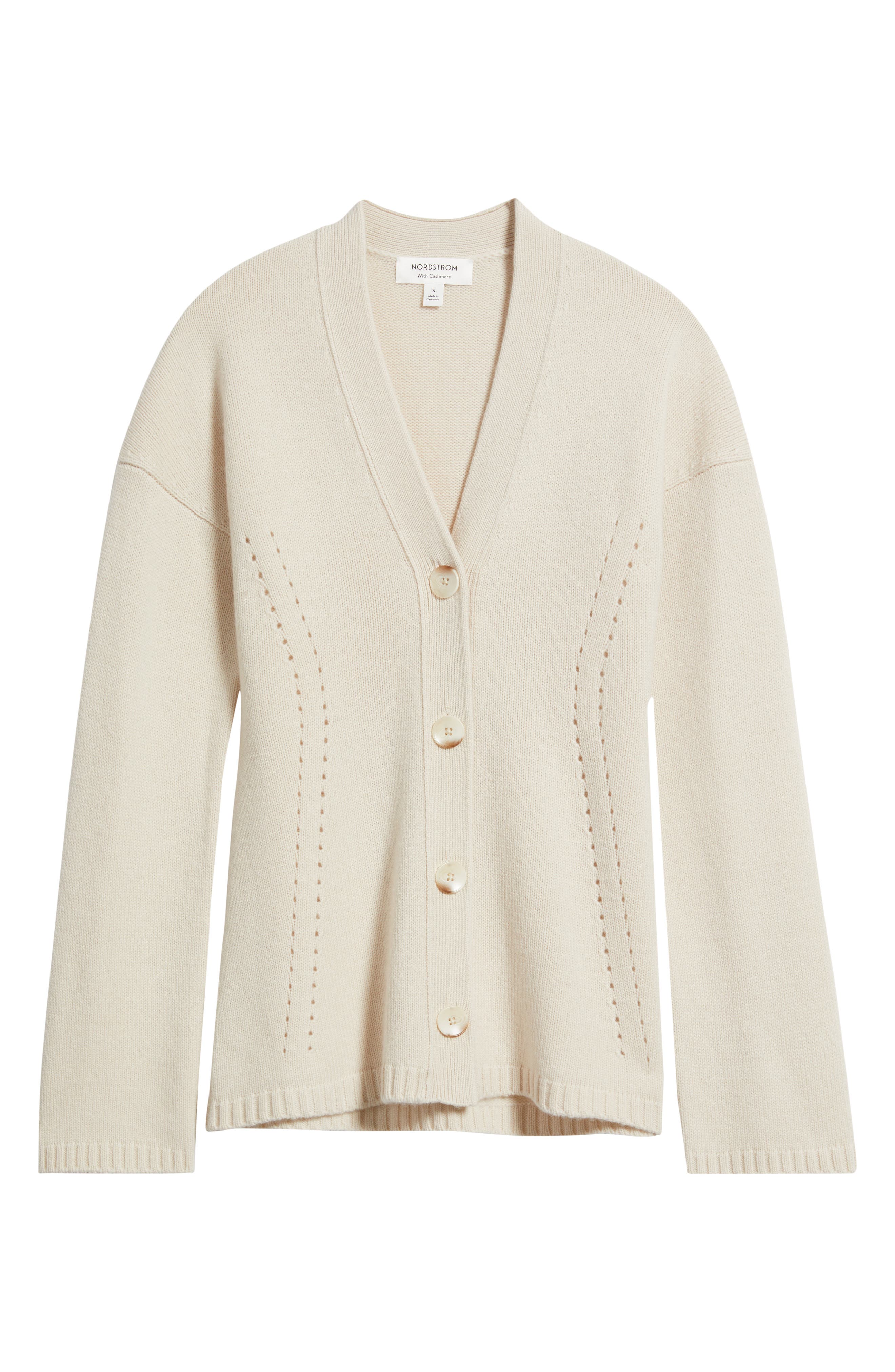 Nordstrom Wool & Cashmere Cardigan In Neutral